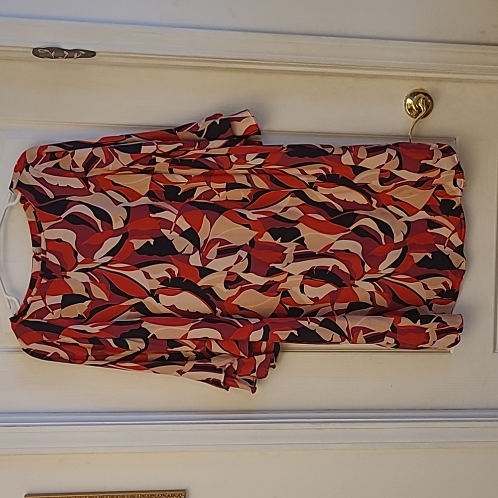 EUC Wallis Abstract Print Three-Quarter Sleeved Colorful Dress